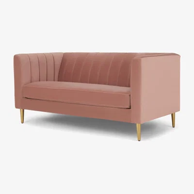 Made.com Amicie 2 Seater Sofa, Blush Pink Velvet