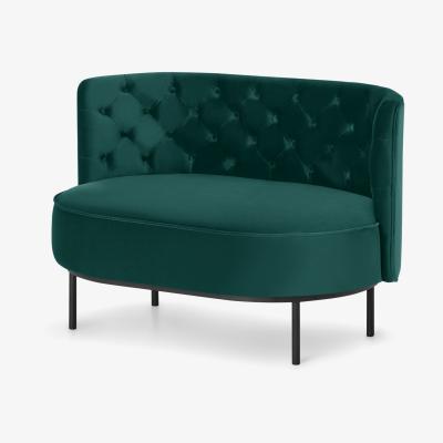 Made.com Ethel Loveseat, Seafoam Blue Velvet