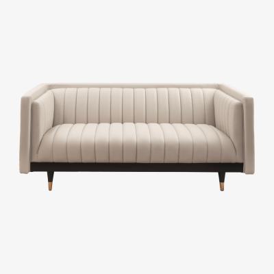 My Furniture Metz Two Seat Sofa – Light Taupe Faux leather
