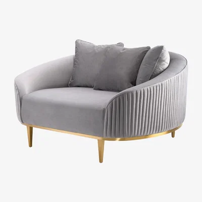My Furniture Ella Loveseat Dove Grey