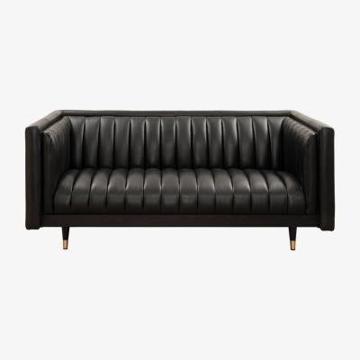 My Furniture Metz Two Seat Sofa - Black Leather