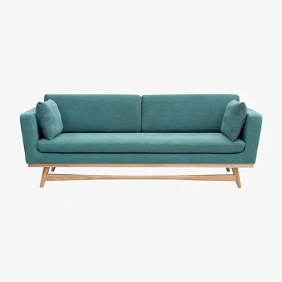 Made in Design Straight sofa - / L 210 cm - Fabric by RED Edition Blue/Natural wood