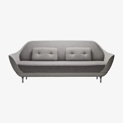 Made in Design Favn Straight sofa - L 221 cm by Fritz Hansen Grey