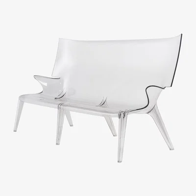 Made in Design Uncle Jack Straight sofa by Kartell Transparent