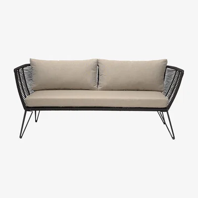 Made in Design Mundo Straight sofa - / L 175 cm - Indoors & outdoors by Bloomingville Black/Beige