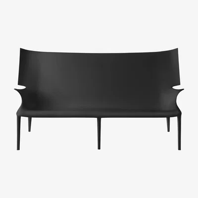 Made in Design Uncle Jack Straight sofa - L 190 cm by Kartell Black