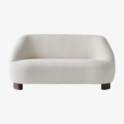 Made in Design Margas LC3 Straight sofa - / Bouclé fabric - L 160 cm by &tradition Beige