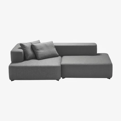 Made in Design Alphabet Straight sofa - Modular 2 seats - L 210 x D 120 cm by Fritz Hansen Grey