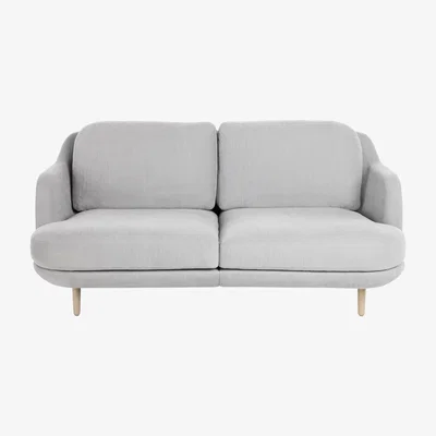 Made in Design Lune 2 seater sofa - Fabric & oak by Fritz Hansen Grey