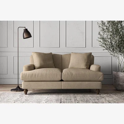 Nkuku Nkuku Deni Sofa | Make To Order | Small | Brera Linen Pebble