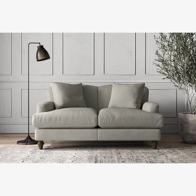 Nkuku Nkuku Deni Sofa | Make To Order | Small | Brera Linen Smoke