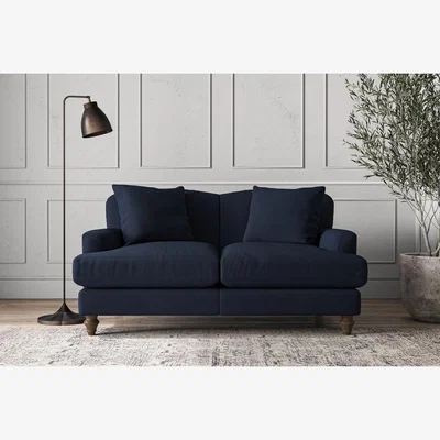 Nkuku Nkuku Deni Sofa | Make To Order | Small | Brera Linen Indigo