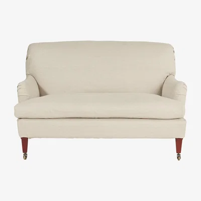 OKA Coleridge 2-Seater Sofa With Natural Linen Cover