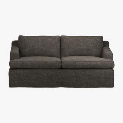 OKA Linen Loose Cover for Beale 2-Seater Sofa - Warm Grey
