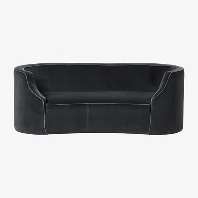 OKA Nell 2.5-Seater Sofa - Charcoal/Airforce Blue