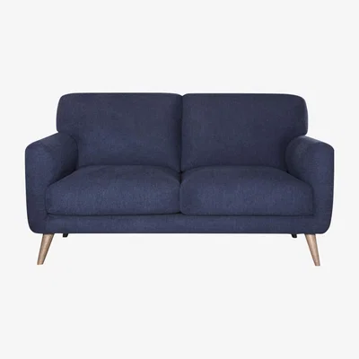 Oak&More Enya Navy Fabric 2 Seater Sofa