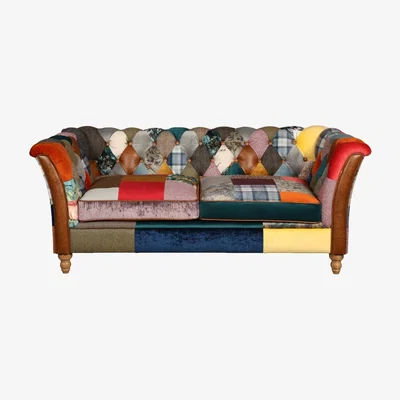 Oak&More Retland Harlequin Patchwork 2 Seater Sofa