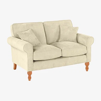 Oak&More Darwin Cream Fabric Two Seater Sofa