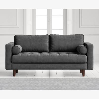 Oak&More Elliott Cement Grey Velvet Two Seater Sofa