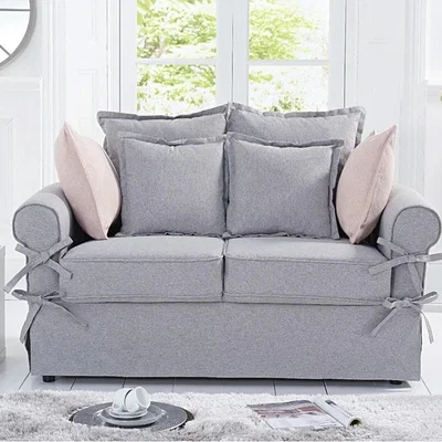 Oak&More Clement Grey Linen 2 Seater Sofa