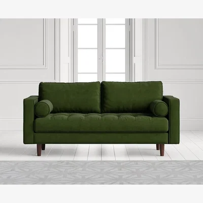 Oak&More Elliott Green Velvet Two Seater Sofa