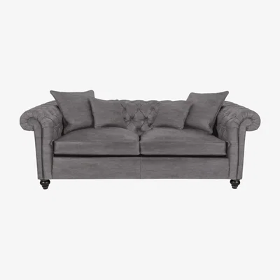 Olivia's Duresta Connaught Monarch Medium Sofa / Steel