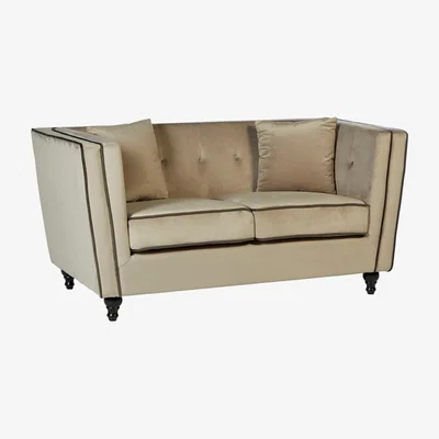 Olivia's Olivia's Freya Brown Velvet 2 Seater Sofa