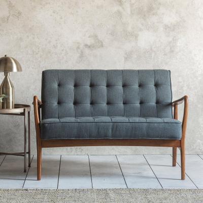 Olivia's Gallery Direct Humber 2 Seater Sofa in Dark Grey Linen