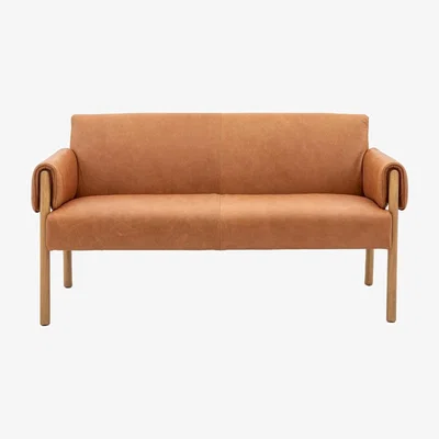 Olivia's Gallery Interiors Melrose 2 Seater Sofa in Brown Leather