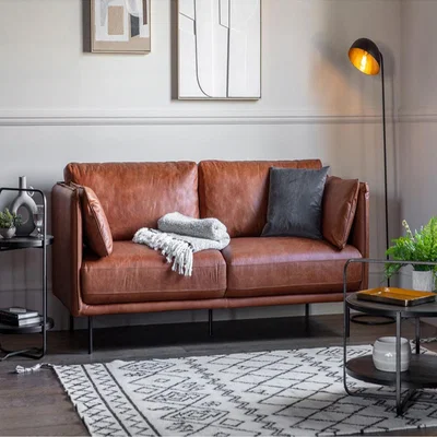 Olivia's Gallery Interiors Cox Sofa Brown Leather