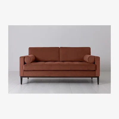 Olivia's Swyft Model 02 Velvet 2 Seater Sofa in Brick