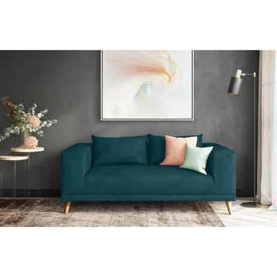 Out & Out Original Slouchy - 2 Seater Sofa - Turquoise Velvet