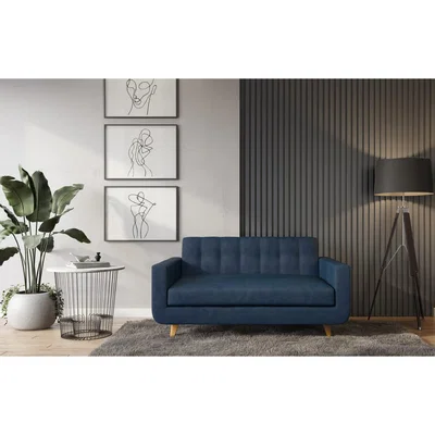 Out & Out Original Guarda – 2 Seater Sofa - Navy Velvet