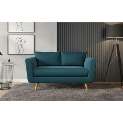 Out & Out Original Mabel - 2 Seater Sofa - Turquoise Velvet