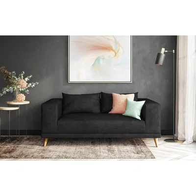 Out & Out Original Slouchy - 2 Seater Sofa - Black Velvet