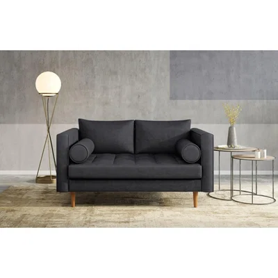 Out & Out Original Ruben - 2 Seater Sofa - Black Velvet