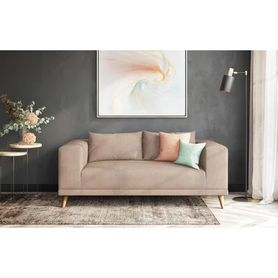 Out & Out Original Slouchy - 2 Seater Sofa - Beige Velvet
