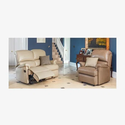Downtown Sherborne Nevada Small Leather 2 Seater Manual Recliner Sofa