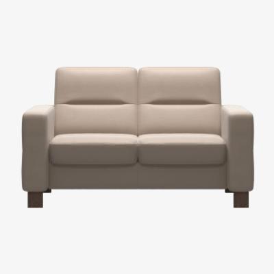 Downtown Stressless Wave Low Back 2 Seater Without Arms