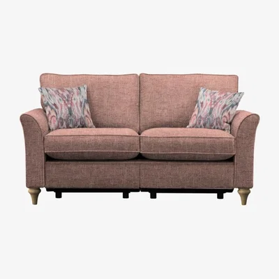 Downtown Parker Knoll Hazel Plain Back Large 2 Seater Sofa With Power Footrest - Fabric Grade B