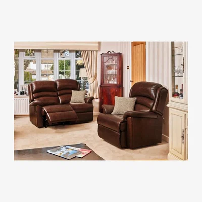 Downtown Sherborne Olivia 2 Seater Leather Rechargeable Power Recliner Sofa