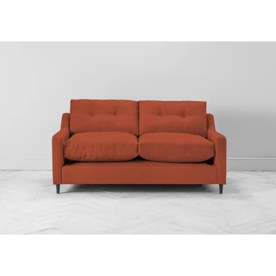Perch and Parrow Nathan Two-Seater Sofa Bed in Marmalade Orange