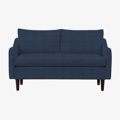 Perch and Parrow Chummy 2 Seater Sofa in a Box in Oxford Blue