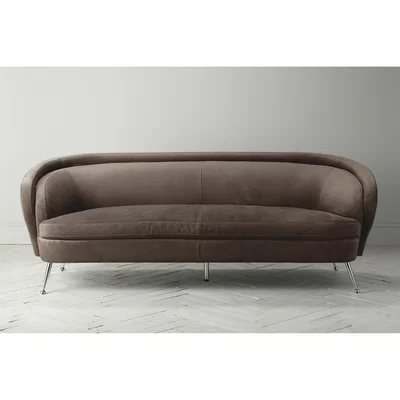 Perch and Parrow Murray Velvet Sofa in Taupe