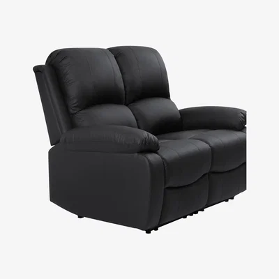 The Range Bonded Leather Reclining 2 Seater Sofa - Brown