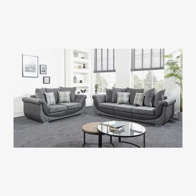 The Range Balmoral 3 Seater and 2 Seater Sofas - Grey