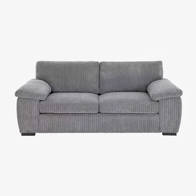 The Range Amara Modern Jumbo Cord 2 Seater - Grey