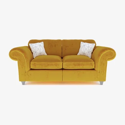 The Range Windsor 2 Seater Sofa - Saffron / Silver Feet