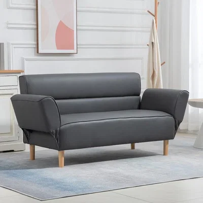 The Range 2 Seater Sofas for Living Room Love Seat with Adjustable Armrest - Grey