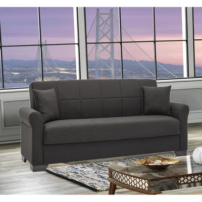 The Range Malthe Linen Sofa Bed 2 Seater with Storage - Grey